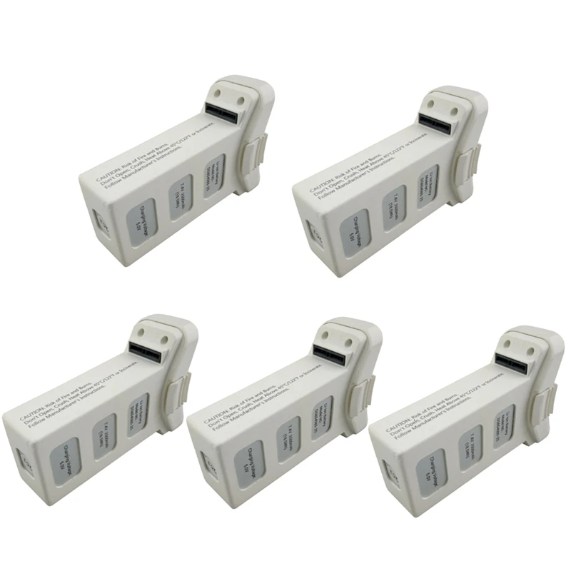 Аккумулятор для HS100 S70 T35 S70W, 5 шт., 7,4 В, 2500 мАч, Lipo аккумулятор для HS100 SJ/RC SJRC S70W, RC запчасти для Дронов - Цвет: White