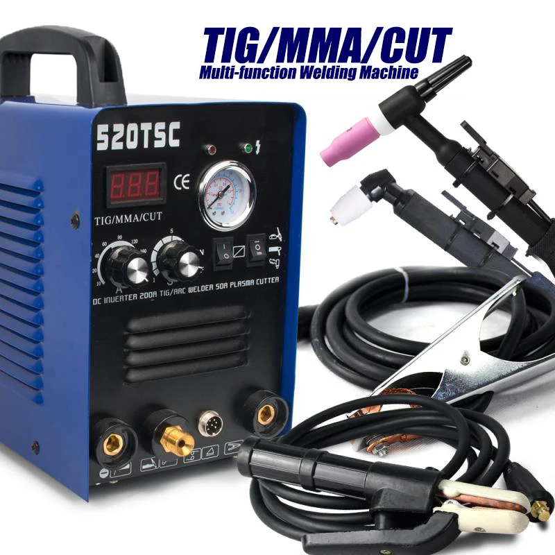 Tosense 520TSC 3 in 1 Multi-Funktion 50A Air Inverter Plasma Cutter 200A TIG/MMA Schweißer 110V/220V Dual Voltage Schweißen Maschine Tosense 520TSC 3 in 1 Multi-Funktion 50A Air Inverter Plasma Cutter 200A TIG/MMA Schweißer 110V/220V Dual Voltage Schweißen Maschine
