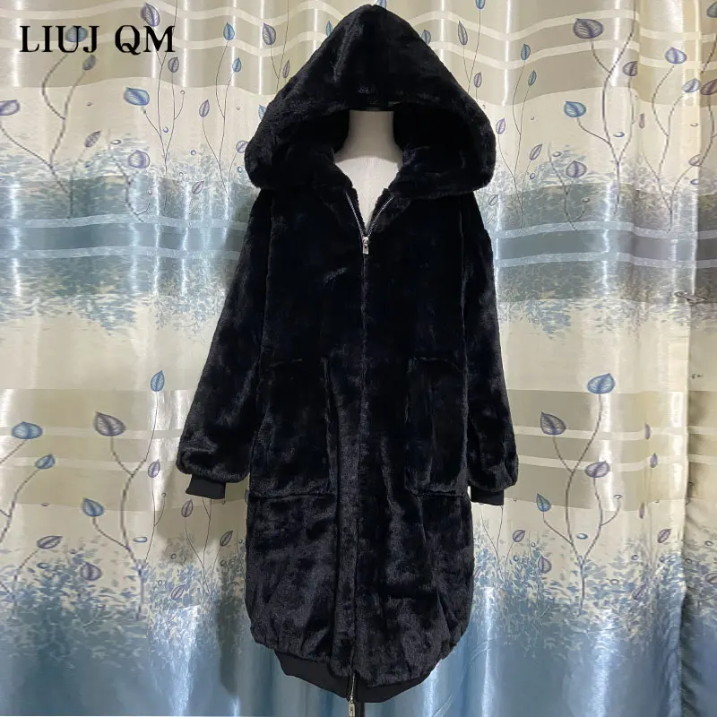 Oversized Winter Faux Fur Coat Women Parka Long