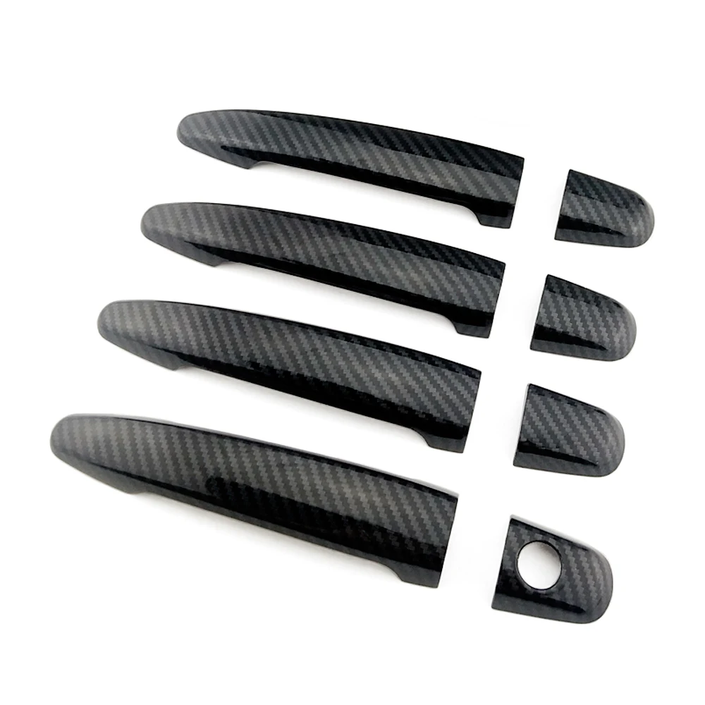 

Для Toyota Sienna 2004 2010 углеродное волокно печатная Крышка для наружной боковой дверной ручки автомобиля литье отделка