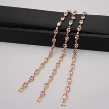 Океан сердце любовь в форме сердца персик австрийский Кристал из циркония женский браслет ювелирные аксессуары фантастический Браслет безделушка