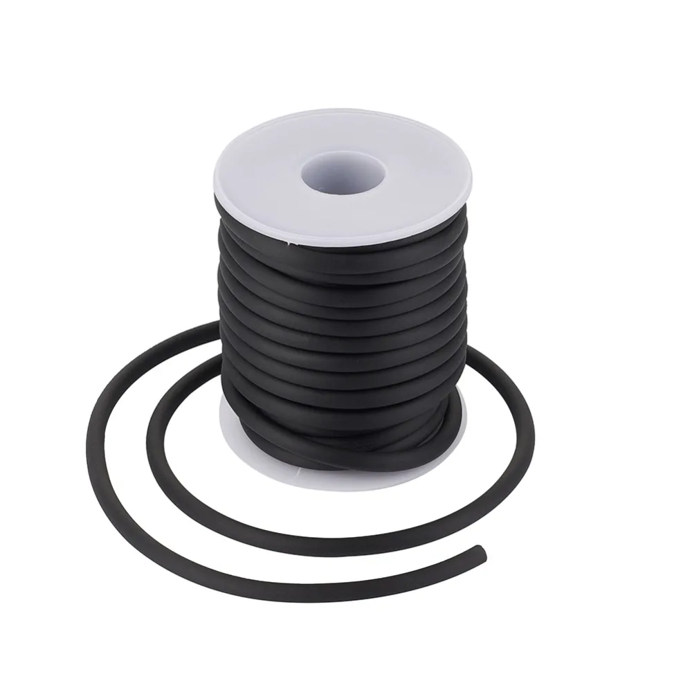 5 мм круглый полое силиконизированное Cord Jewelry findings для изготовления ювелирных изделий 10 м/рулон белый/черный/синий/красный/розовый/зеленый/оранжевый Цвета