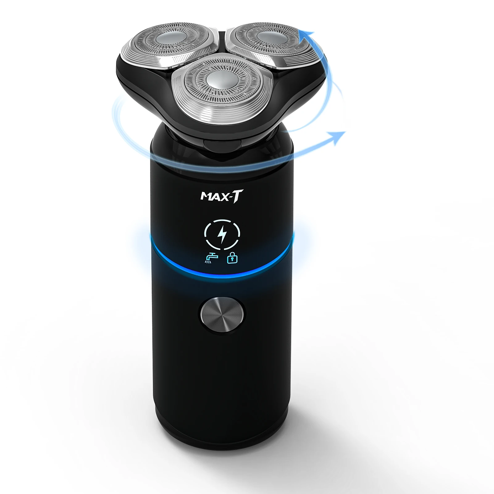 

MAX-T Electric Shaver Razor Shaving beard Machine for Men Dry Wet Beard Face Trimmer Rechargeable washable 3D head Dual Blades