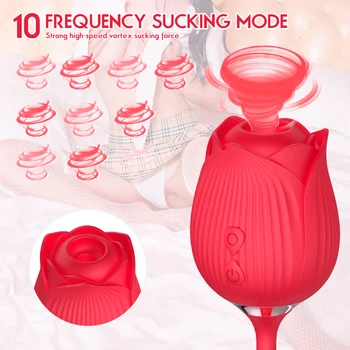 Rose Toys Extendo Sucking Vibrator 10 Speed Clit Sucker Nipple Blowjob Clitoris Stimulation Female Vibrat Sex Toys for Women 2