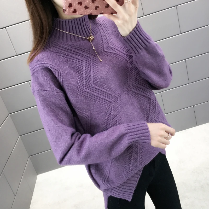 Женский свитер Blusas De Inverno Feminina 9316 женский осенний и зимний пуловер с рукавом 47-2 в пол, 3 ряда, 2 полки - Цвет: see chart