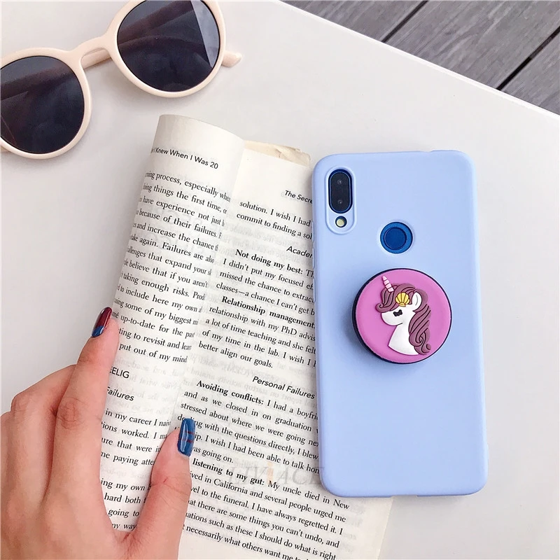 3D силиконовый чехол для мобильного телефона с изображением персонажа мультфильмов держатель чехол для samsung galaxy m30s m40 m30 m20 m10 a30s a50s a20s a10s a20e a10e милый чехол-подставка - Цвет: purple case horse