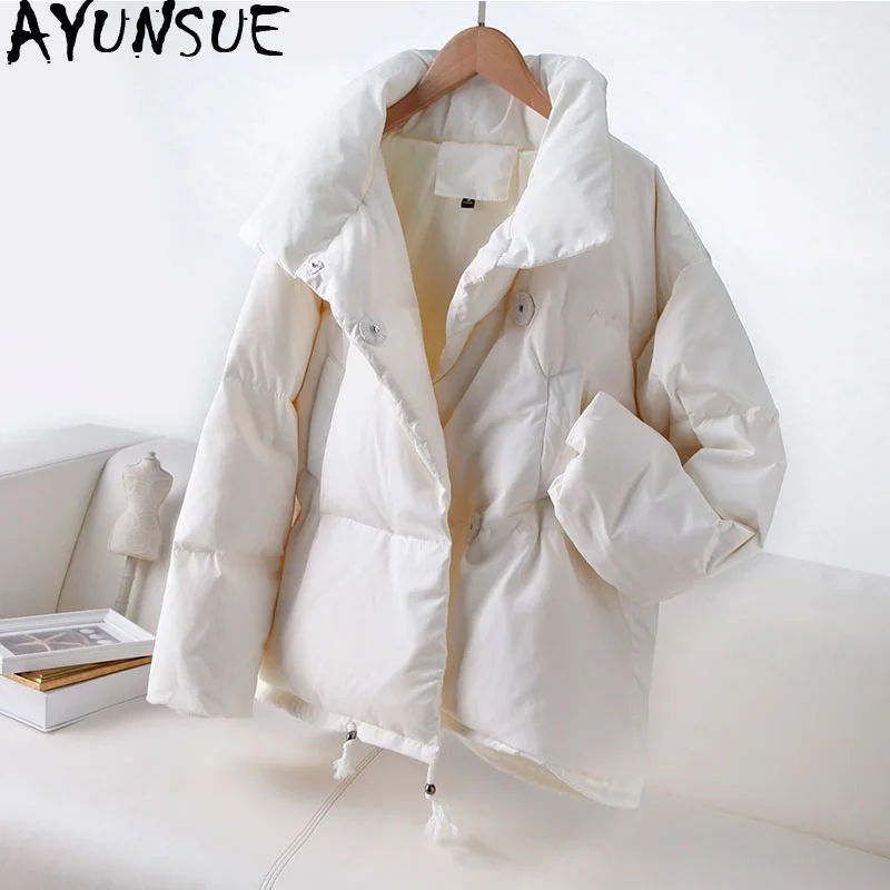 AYUNSUE 90% белый пуховик Женская легкая дутая куртка зимнее пуховое пальто корейская модная одежда женские пуховики 64310