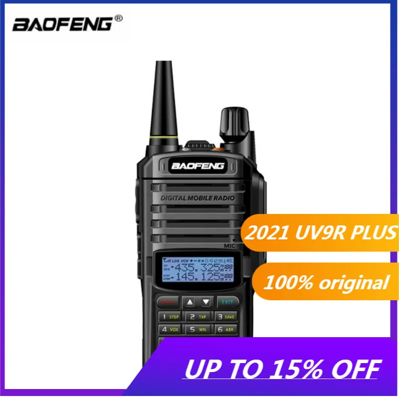 Baofeng-walkie-talkie portátil para caza, estación de Radio de dos vías impermeable, Ham, IP68, alta frecuencia, 2021, UV-9R PLUS