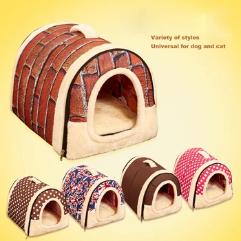 

Multifuctional Dog House Nest with Mat Foldable Pet Dog Bed Cat Bed House for Small Medium Dogs Travel Pet Bed Bag Sofa Supplies