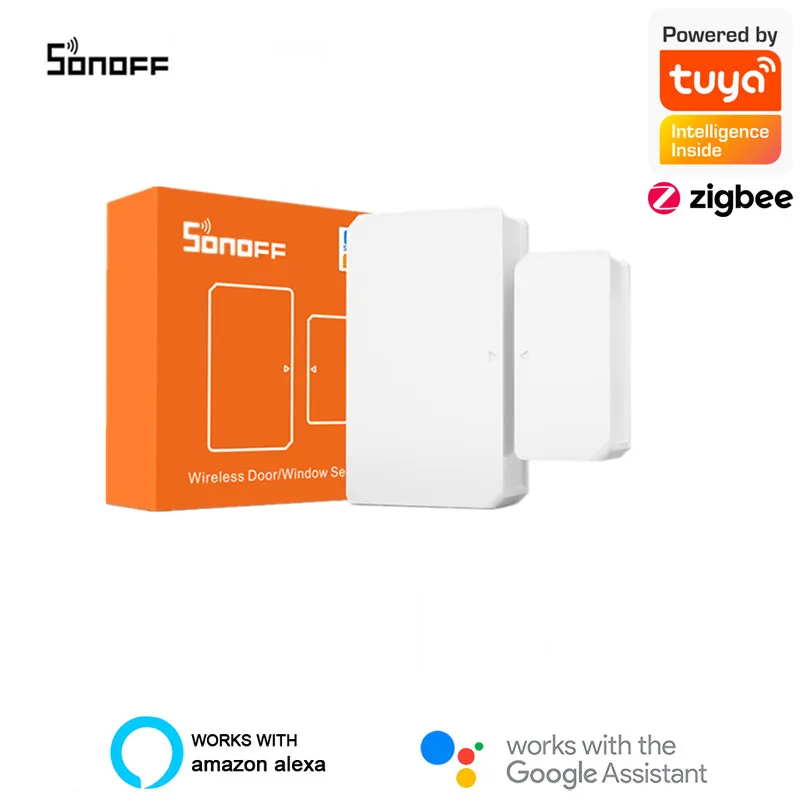 SONOFF SNZB-04 ZigBee-Sensor de ventana de puerta inalámbrico, conexión inteligente con puente ZigBee para la aplicación EWeLink, automatización inteligente del hogar