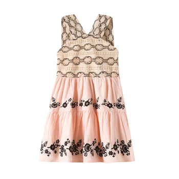 

2020 Summer Fashion Cotton Girls Dresses Kids Floral Printing Dress for Girls Baby Sleeveless Princess Suspender Dresses, #8526