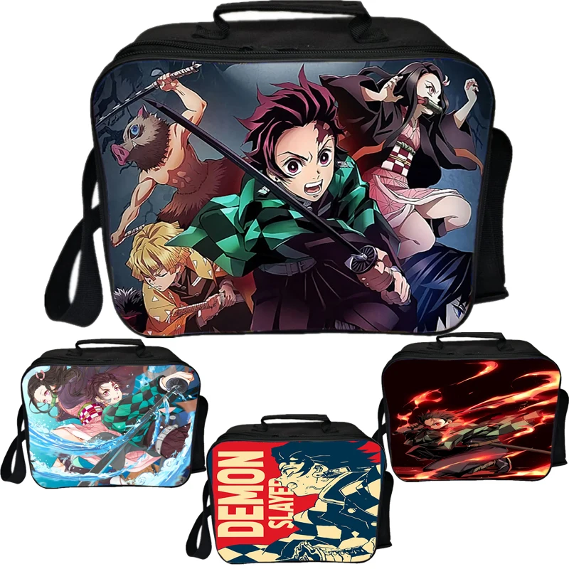 Lunch Picnic Cooler Bag Anime Demon Slayer Bag Box Lunch Demon