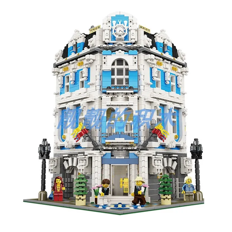 Совместим с MOC креативными городами серии 15018 sunshine гостиничные строительные модели сборные строительные блоки подарок для мальчика