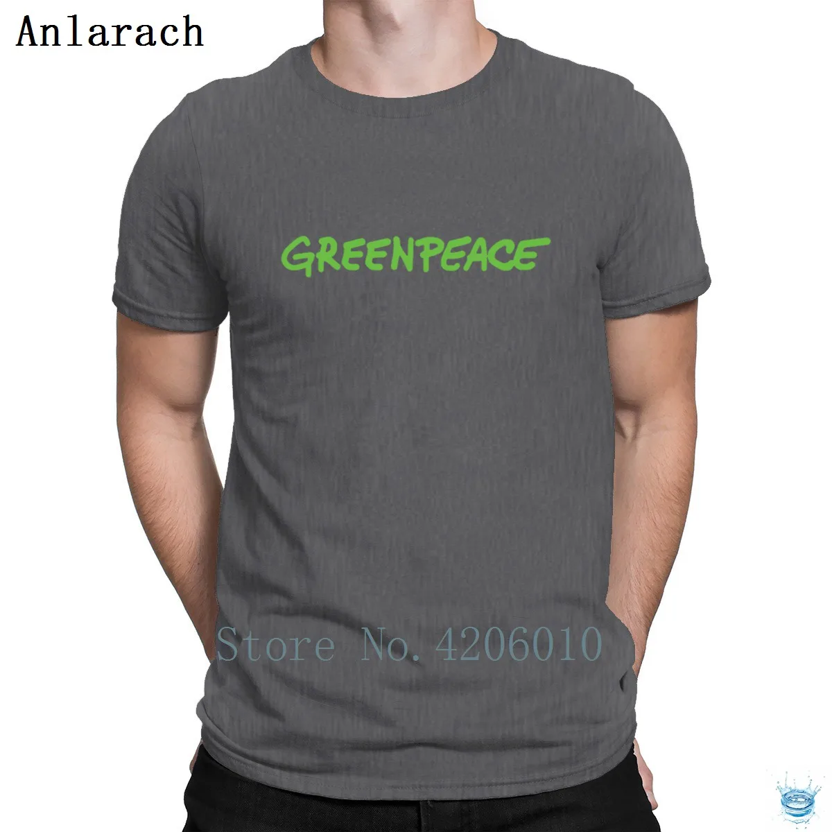 Dark Gray Новинка, футболки от бренда Greenpeace, летняя футболка для мужчин,, заказное строительство, Anlarach, короткий рукав - Цвет: Dark Gray