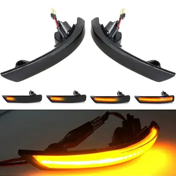 

2pcs Car Turn Signal Light LED Side Wing Blinker Light for Ford Rearview Mirror Indicator Car styling wholesale