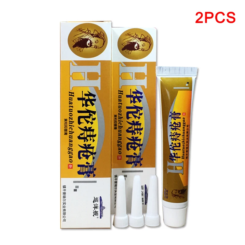2pcs Крем от геморроя, гель, мазь, Анальный, раздробление, внешнее эффективное облегчение зуда FP8 - Тип аромата: 2pcs