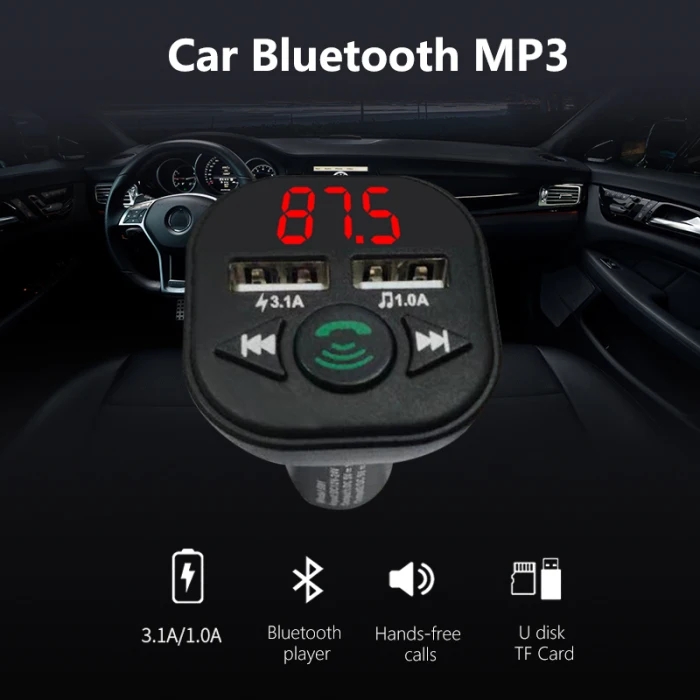 Автомобильный беспроводной Bluetooth комплект громкой связи fm-передатчик lcd Автомобильный MP3-плеер USB зарядное устройство NK-Shopping