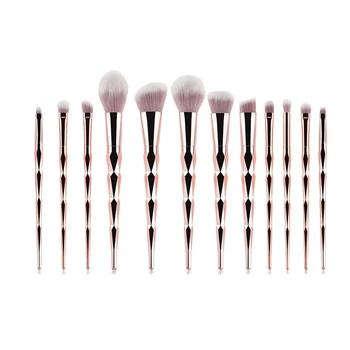 

12Pcs Diamond Makeup Brushes Set Powder Foundation Eye Shadow Blush Blending Cosmetics Beauty Make Up Brush Tool Kits