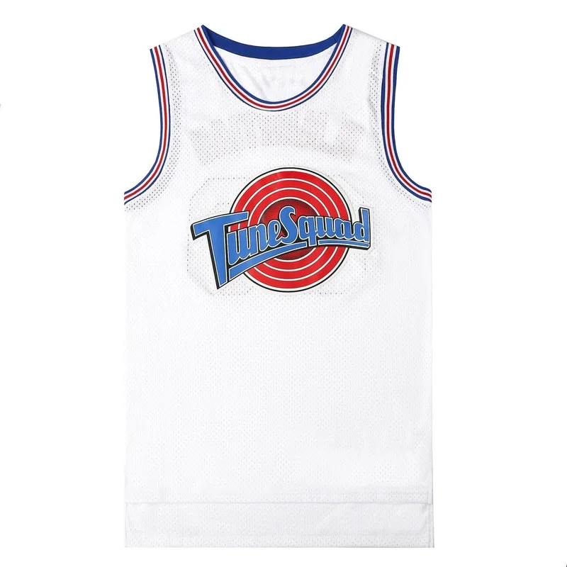 Bugs #1 Space Men's Movie Jersey Basketball Jersey White L 