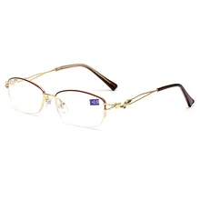 Новые женские полуоправные очки с защитой от Blu-ray HD для чтения унисекс модные очки для чтения Ретро Индивидуальность повседневные солнечные очки