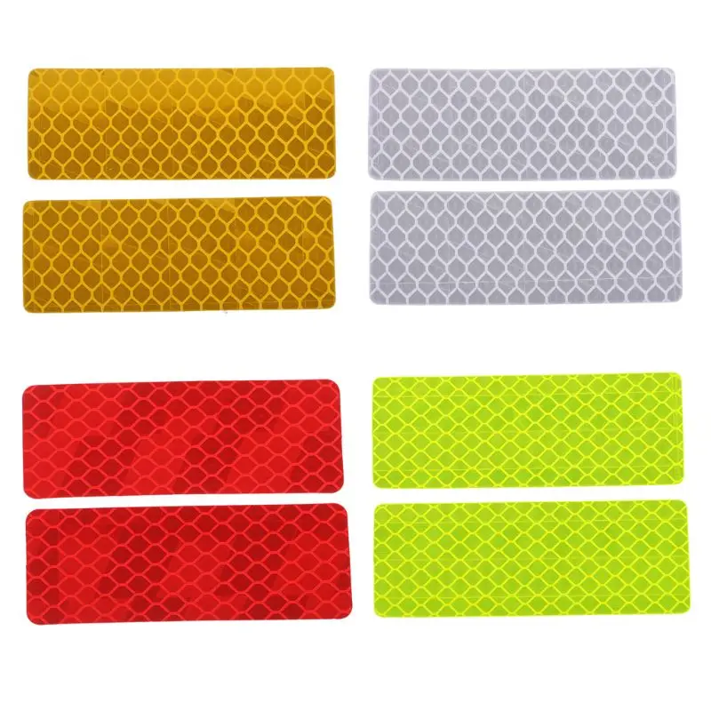 

New 2 Pcs Vehicle Car Reflective Warning Strip Tape Car Bumper Reflective Strips Secure Reflector Stickers Decals Car Styling