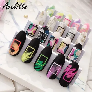 

Avelitte Mayu teacher loves to use about 30 pieces of summer candy-colored colored metal frame nail jewelry mixed color