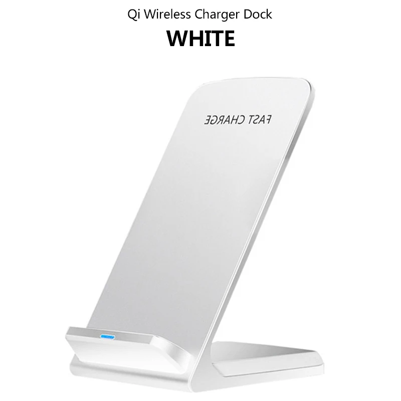 Qi Беспроводное зарядное устройство подставка для iPhone 11 Pro X XS Max 8 QC3.0 быстрая Беспроводная Быстрая зарядка для samsung S10 S9 Note 10 9 8 - Цвет: Charge Dock White