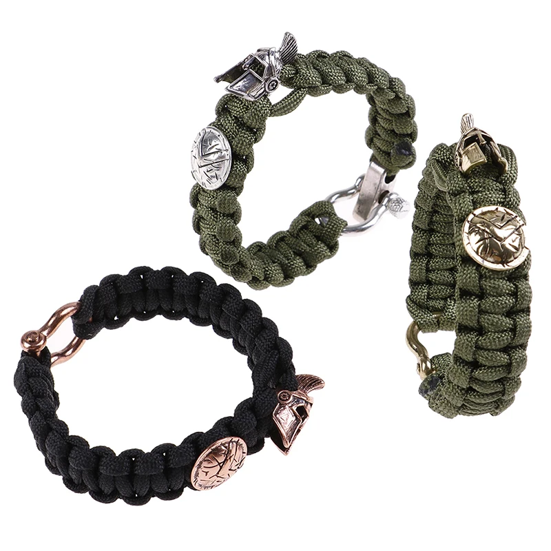 Мужской браслет Pulseira Masculina, роскошные походные инструменты для выживания на открытом воздухе, ручной работы, веревочные браслеты, винтажные женские браслеты