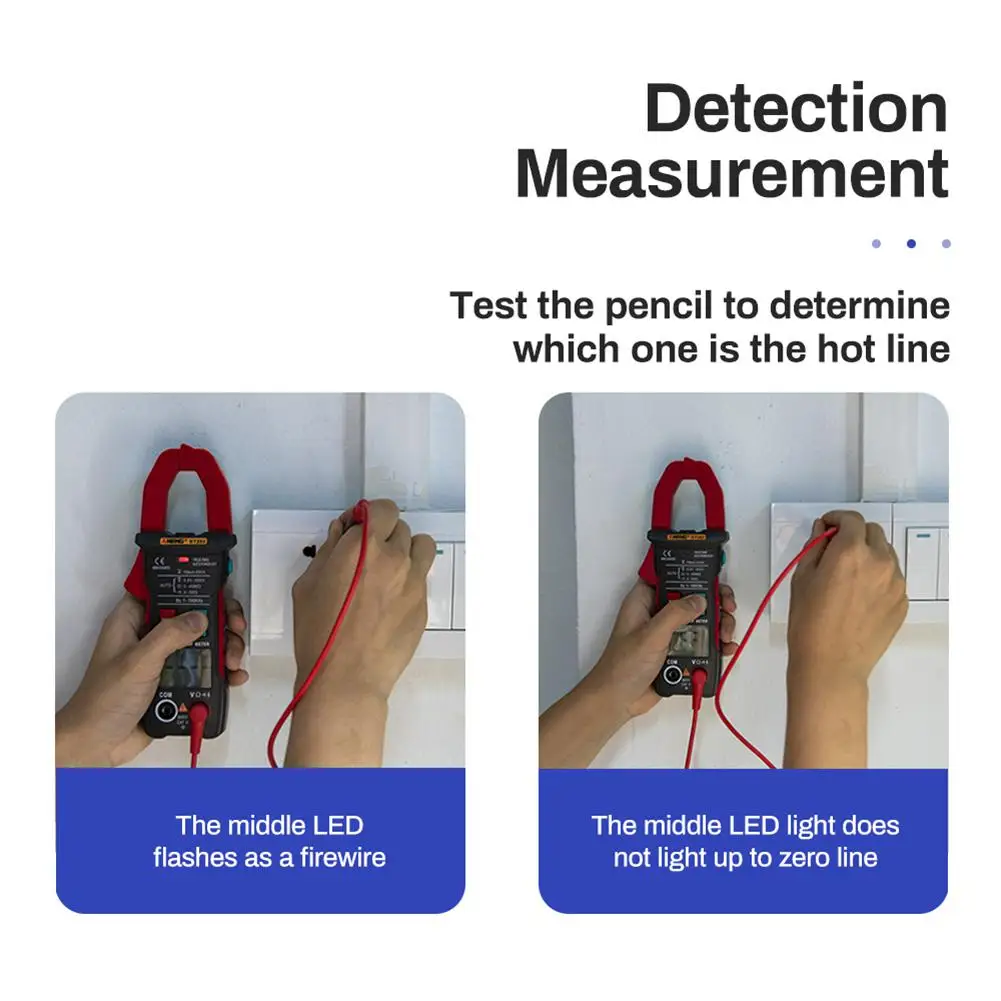 ANENG ST203 Auto Digital Clamp Meter Multimeter 4000counts True RMS Mini Amp DC/AC Clamp Meters Voltmeter 400v Automatic Range