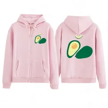2020 women hoodies children girl shirt fruit Avocado sweatshirts Zipper Hoodie sweatshirt spring autumn jackets