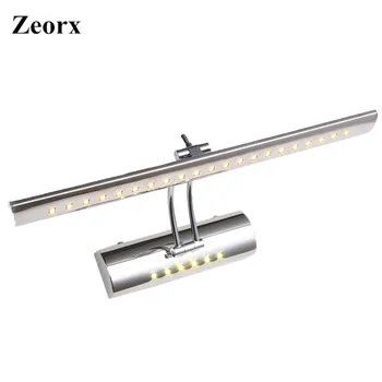

ZEORX 7W Bathroom LED Mirror Light AC220V 110V SMD5050 180 degree Rotatable LED Wall Lamps With Switch For Hotel Washroom