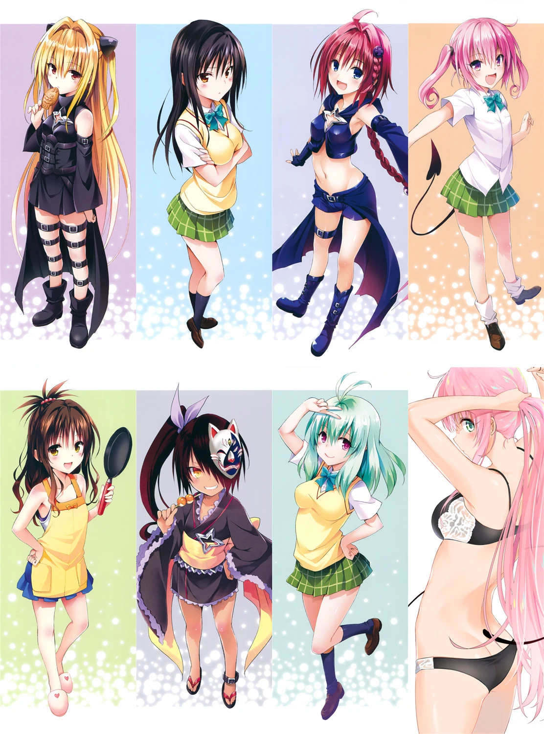 8 шт./компл. ПВХ Lesezeichen закладки аниме Love Ru Lala Momo Mikan Golden Darkness Book Mark | Дом и сад