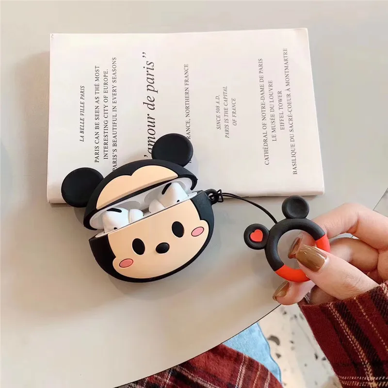 132A 3D Earphone Case For Airpods Pro Case Silicone Stitch Cat Cartoon Headphone/Earpods Cover For Apple Air pods Pro 3 Case Keychain - Цвет: 132A