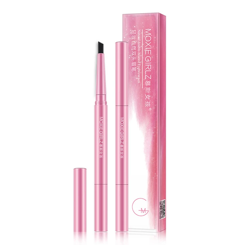 Double Head Multifunction Multi Color Eyebrow Pencil With Brush Easy To Use Eyebrow Pen Long Lasting Beauty Makeup Tool - Цвет: Black