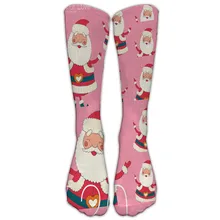 Зимние хлопковые Прямые повседневные носки для работы и бизнеса с 3D рождественским принтом олень; Снежинка, чулочно-носочные изделия, Длинные спортивные носки