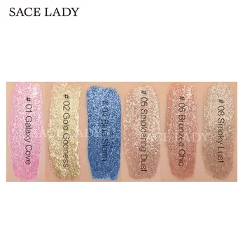 

New SACE LADY Liquid Eyeshadow Metal Glitter Shadow Eye Shadow Shining Make Up Glow Eye Makeup SCI88