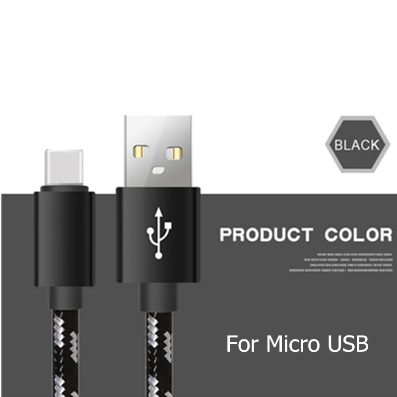 Micro USB кабель для Xiaomi Redmi Note 5 Pro 4 Реверсивный Micro USB кабель для зарядки и передачи данных для samsung S7 мобильный телефон USB устройство - Цвет: Black For Micro USB