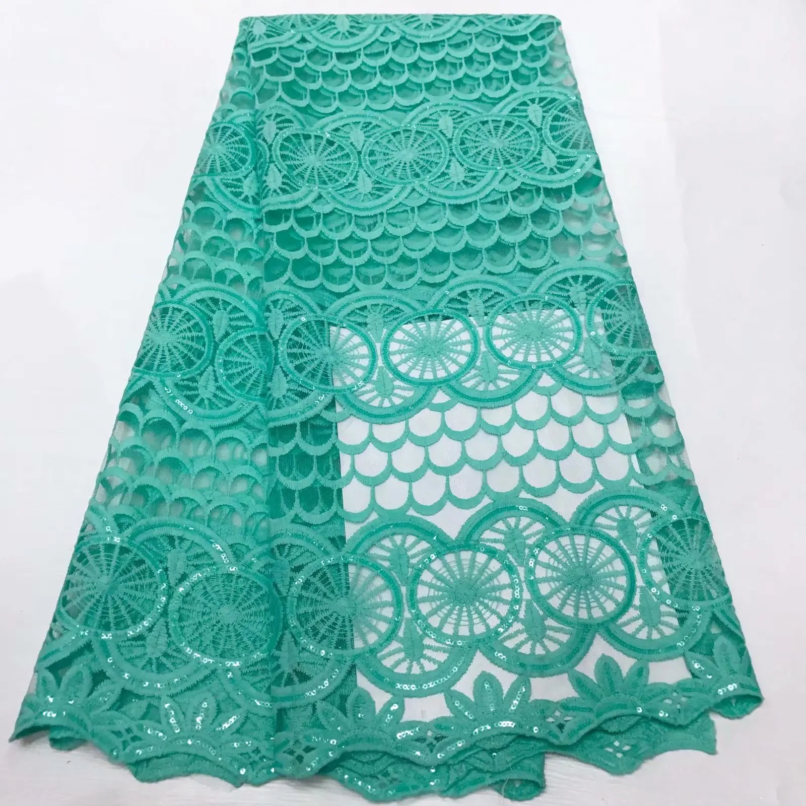 Peach Milk Silk African Dry Lace Fabric Embroidered Nigerian For Dress High Quality Flowers Tulle With Sequins | Дом и сад