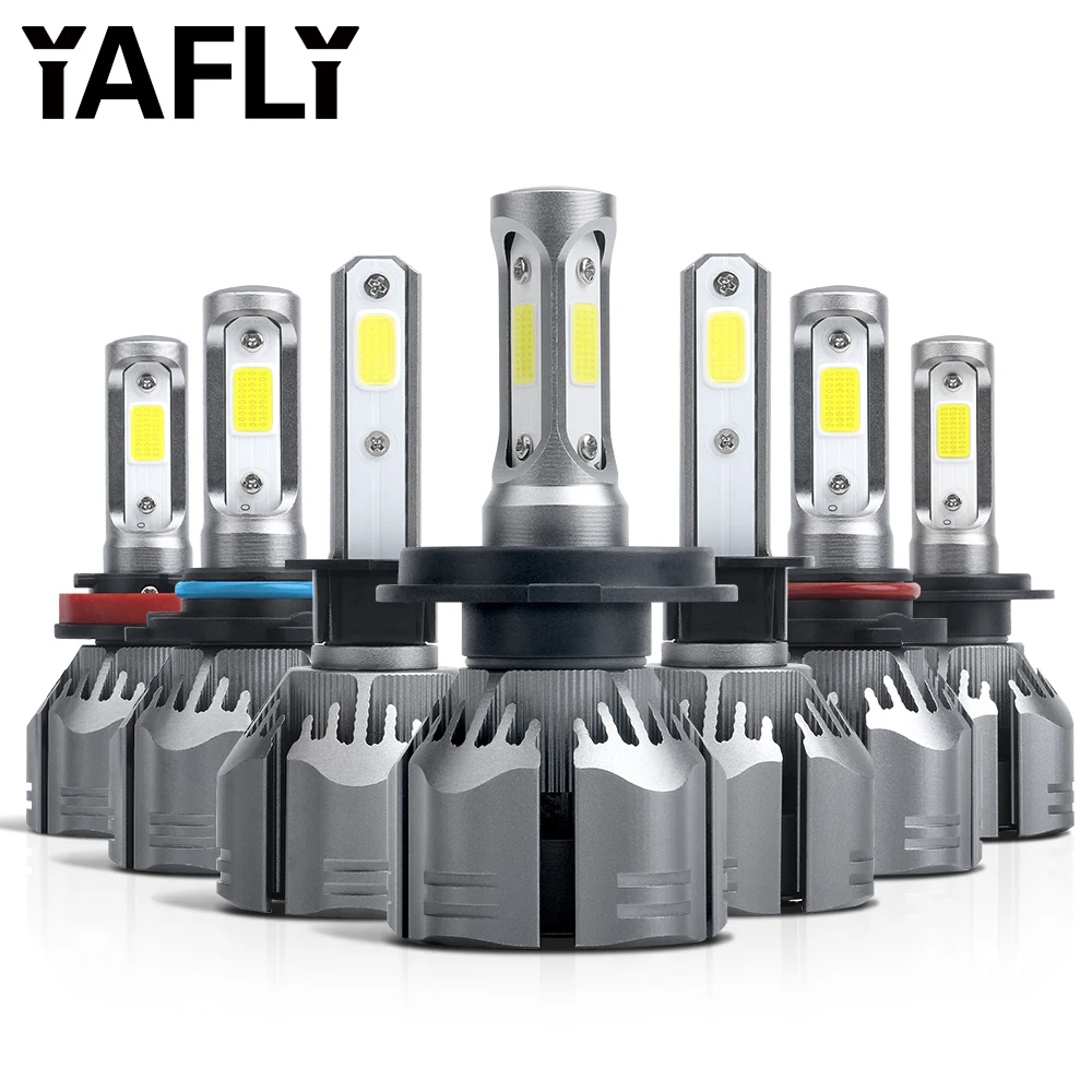 YAFLY H4 светодиодный H7 H11 H8 HB4 H1 H3 9005 HB3 Авто R11 автомобильный головной светильник 8000LM