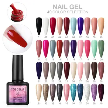 

COSCELIA Gel Nail Polish 40 CoLors Vernis Semi Permanant Uv For Nail Art 8ML Gel Varnish Gel Nail Polish Varnish Hybrid Nail Gel