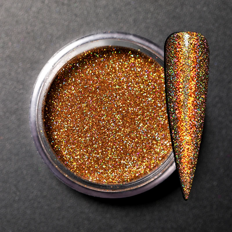 Nail Powder Nail Glitter Nail Pigment Iridescent Nail Powder Mirror Glitter Chrome Nail Art Pigment Design Rub Dust Flakes Decorations Brush Manicuring