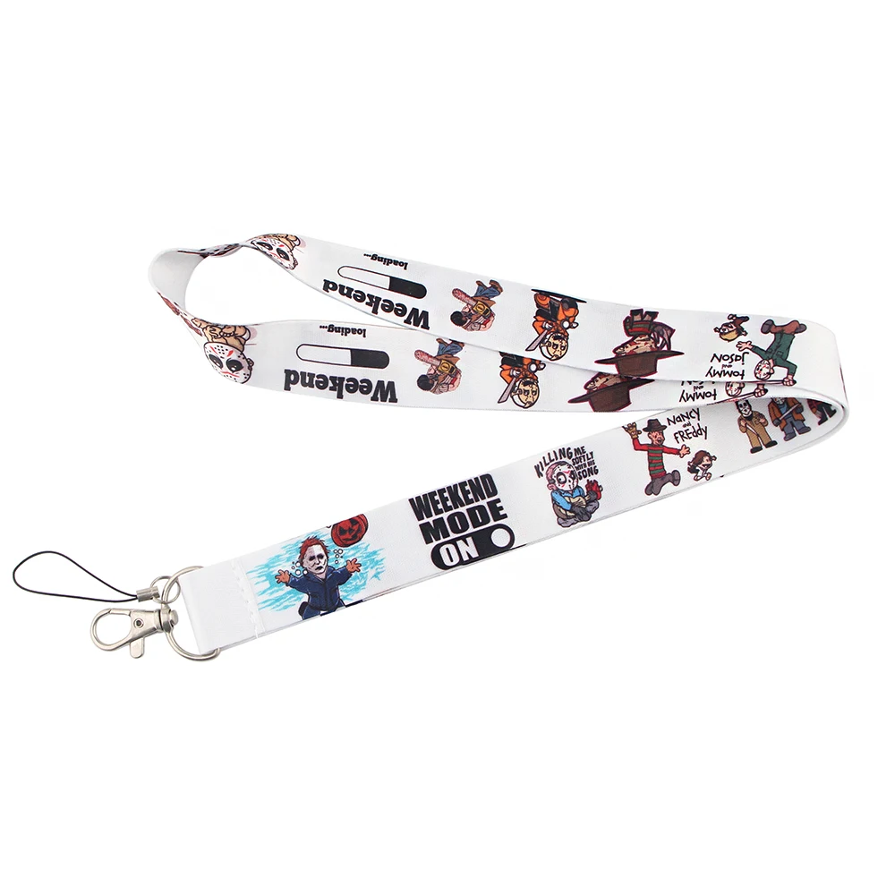 ZF2255 1pcs Horror Movie Killers Lanyards Id Badge Holder Keychain ID Card Pass Gym Mobile Lanyard Key | Украшения и аксессуары