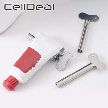 

CellDeal Toothpaste Squeezer Dispenser Toothbrush Holder Mounted Toothpaste Squeezer Rolling Tube Squeezing Bathroom Accessories