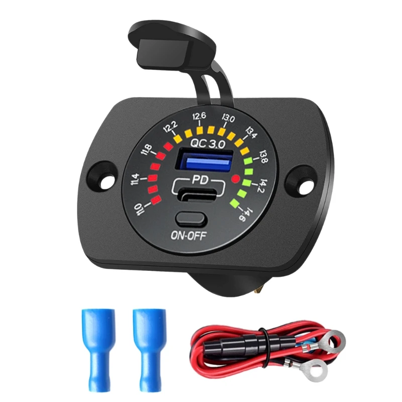 12V Dual USB Автомобильное зарядное устройство розетки Панель зарядных порта для