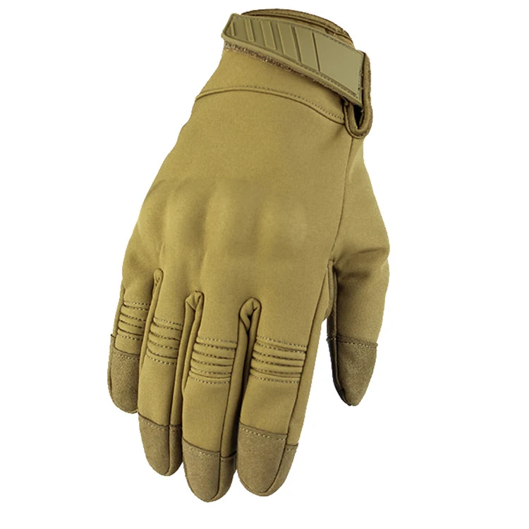 Водонепроницаемые спортивные перчатки для охоты, велоспорта, перчатки с сенсорным экраном, военные тактические перчатки, велосипедные перчатки с полным пальцем - Цвет: Sand