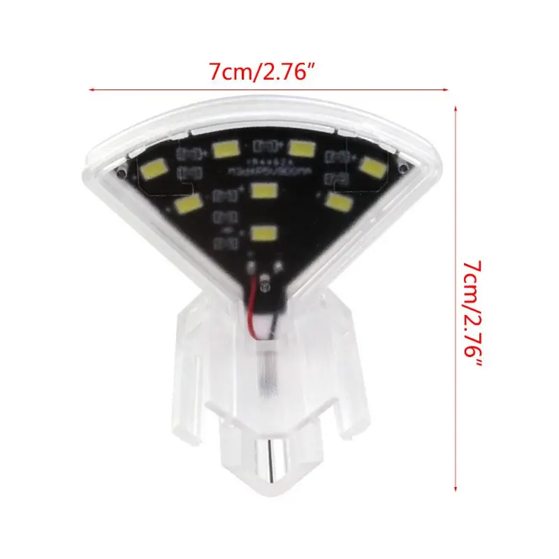 EU 100-240V LED Clip-on Fish Tank Aquarium Lighting Bulb White Light