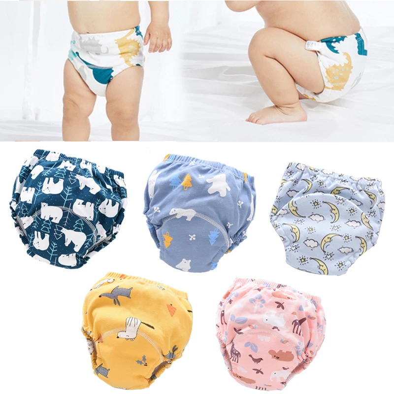 6 Layer Waterproof Reusable Cotton Baby Training Pants Infant Shorts