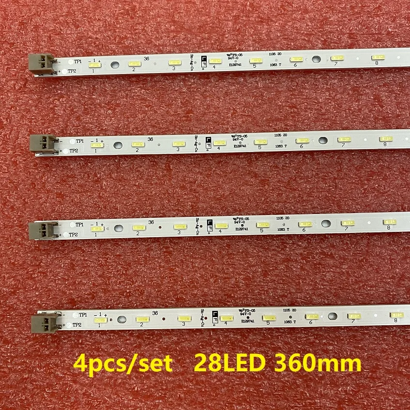 4pcs/set 28LED 360mm LED backlight For E129741 32PFL6606H/60 32HFL5573D ...