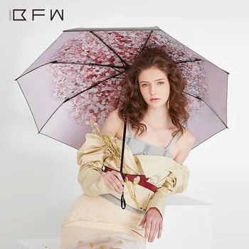 

Business Gift Umbrella UV Protection Umbrella Portable Folding Sunscreen Umbrella for Sunny Rainy Umbrella Gift for Girlfriend