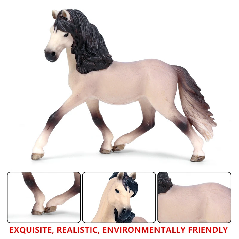 Children's Simulation Zoo Model Toys Wildlife World Eight Horses Figure Maxima Horse Racing Plastic Collecting gifts Toy model